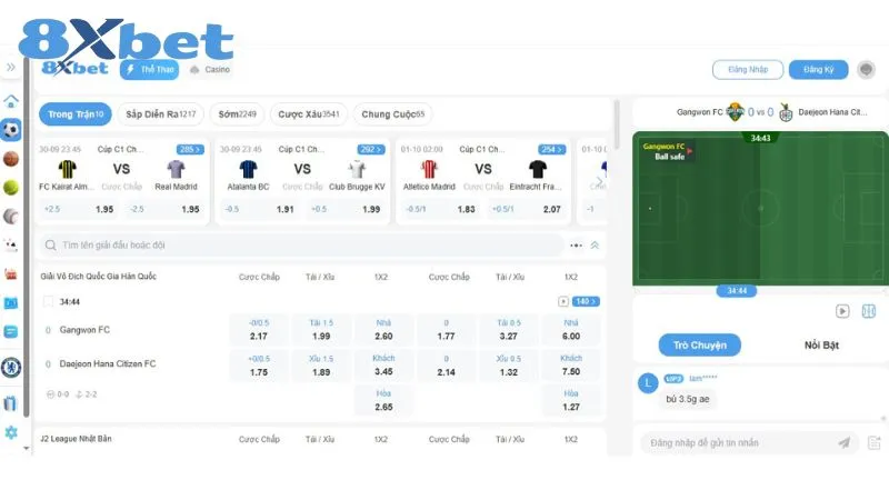 8xbet bóng đá là nền tảng cá cược uy tín hiện nay